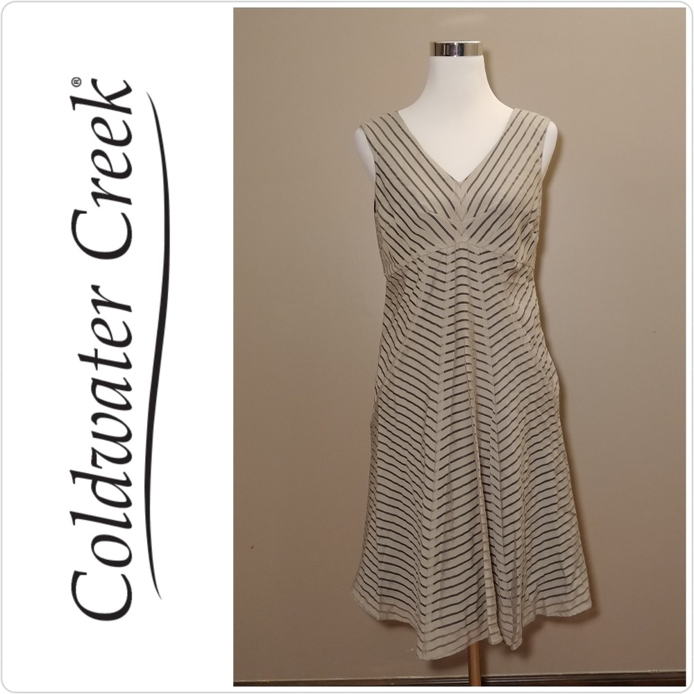 🔴$5 Coldwater Creek Tan Sleeveless Dress